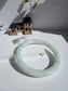 Certified White Grade A Jadeite Jade Bangle - Vòng Bạch Ngọc Lục Hoa Bay (MJJBa01)