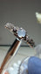 Moonlit Grace - Natural Grade A White Icy Jadeite & S925 Adjustable Ring