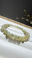 Golden Meadow | Natural Grade A Myanmar Yellow Jadeite Jade Bracelet with Green Floating Flowers