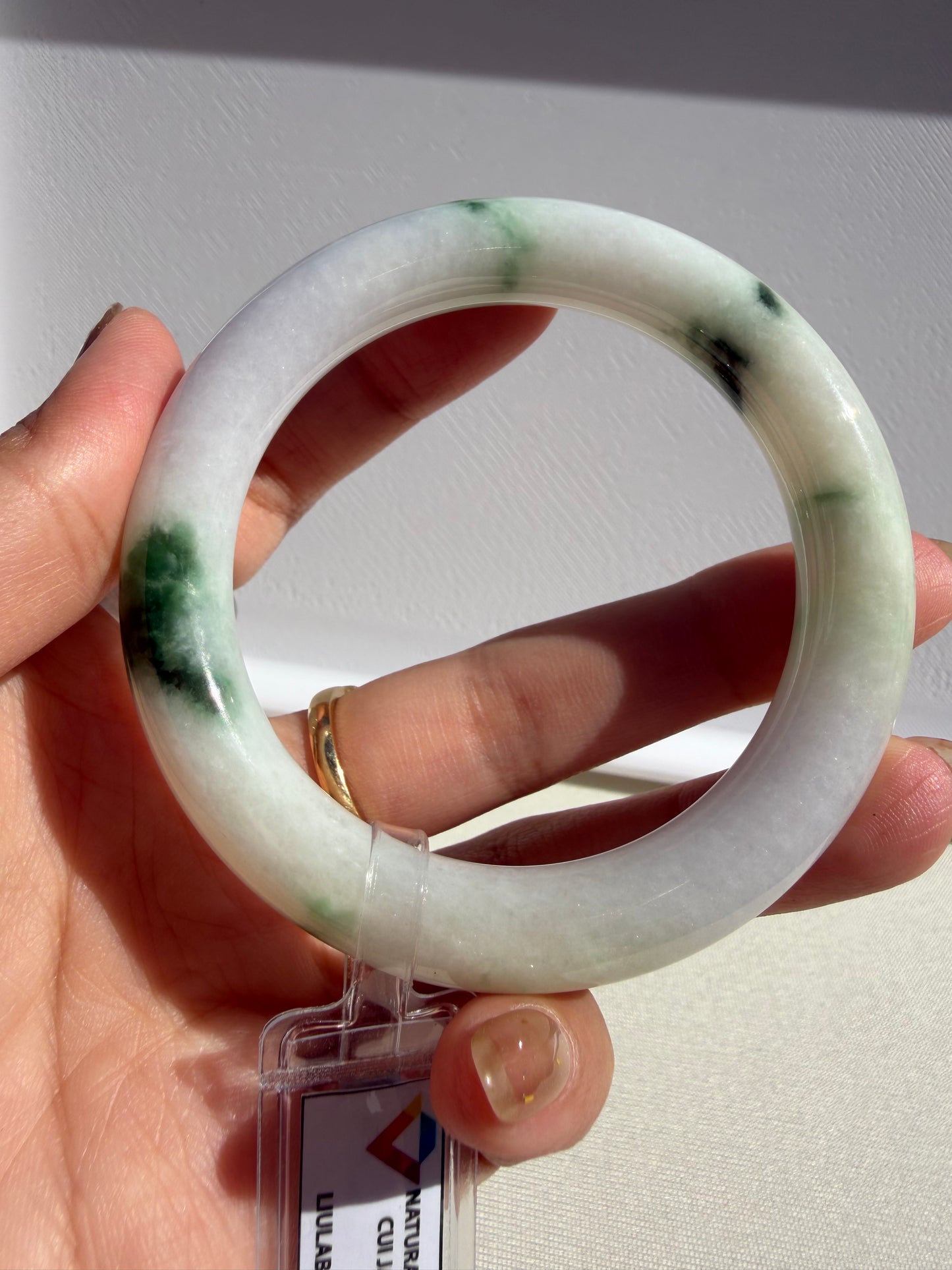 Certified Grade A Myanmar Jadeite Jade Bangle – Glutinous Green Bloom