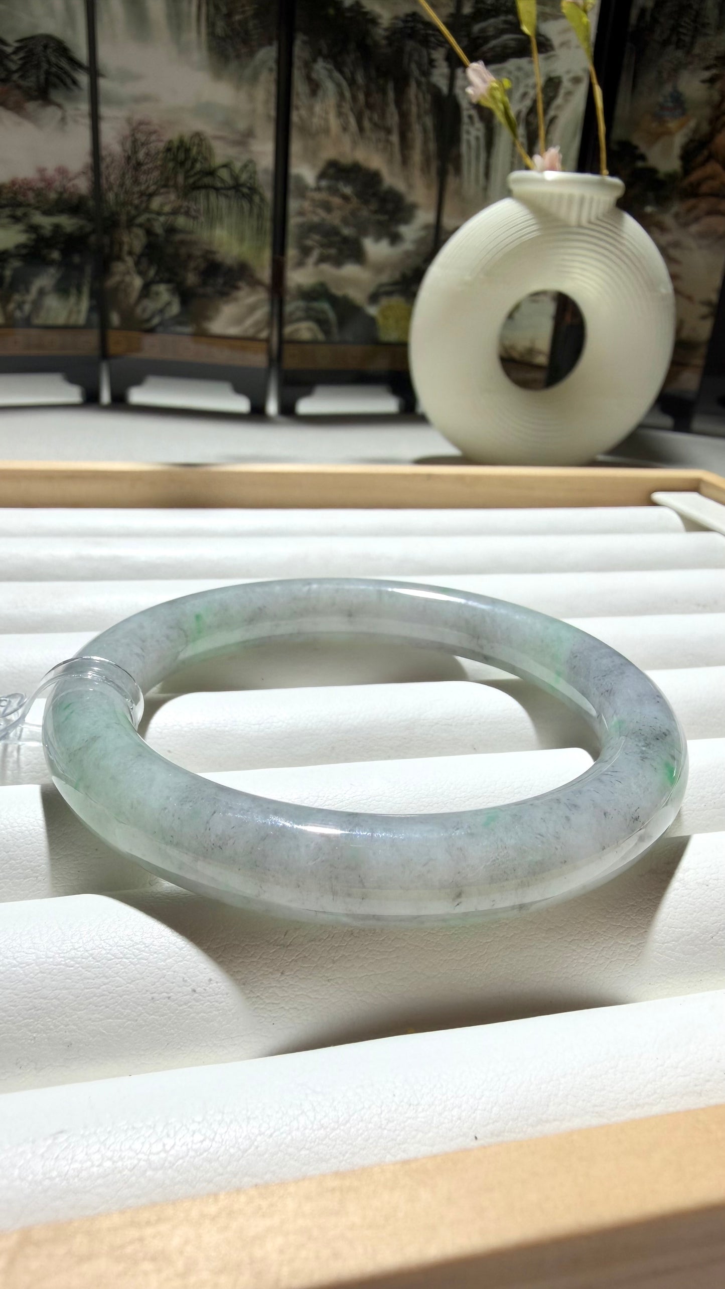 Wuji Black Jade with Bright Green Jinyang Dots | Myanmar Origin