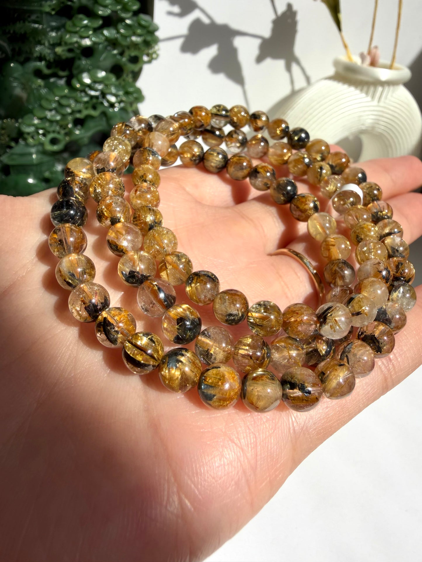 ✨ Natural Gold Rutilated Quartz – Where Nature’s Roots Tell a Story ✨