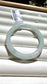 White Jade with Emerald Whisper | Natural Myanmar Jadeite Jade Bangle