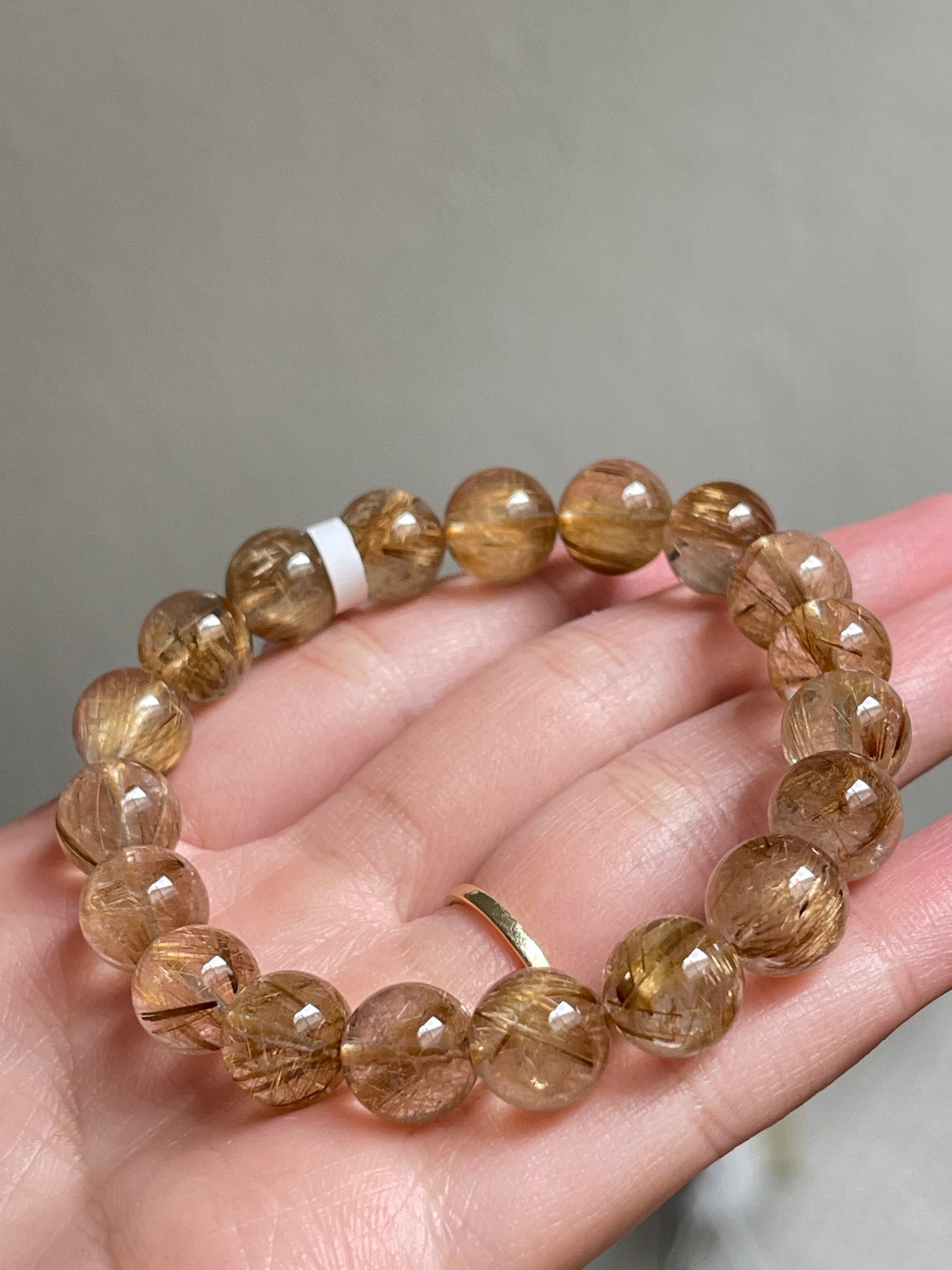 Bronze Rutilated Quartz - Vòng Thạch Anh Tóc Nâu Đồng
