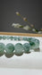 Natural Grade A Green Floating Flower Jadeite Jade Bracelet