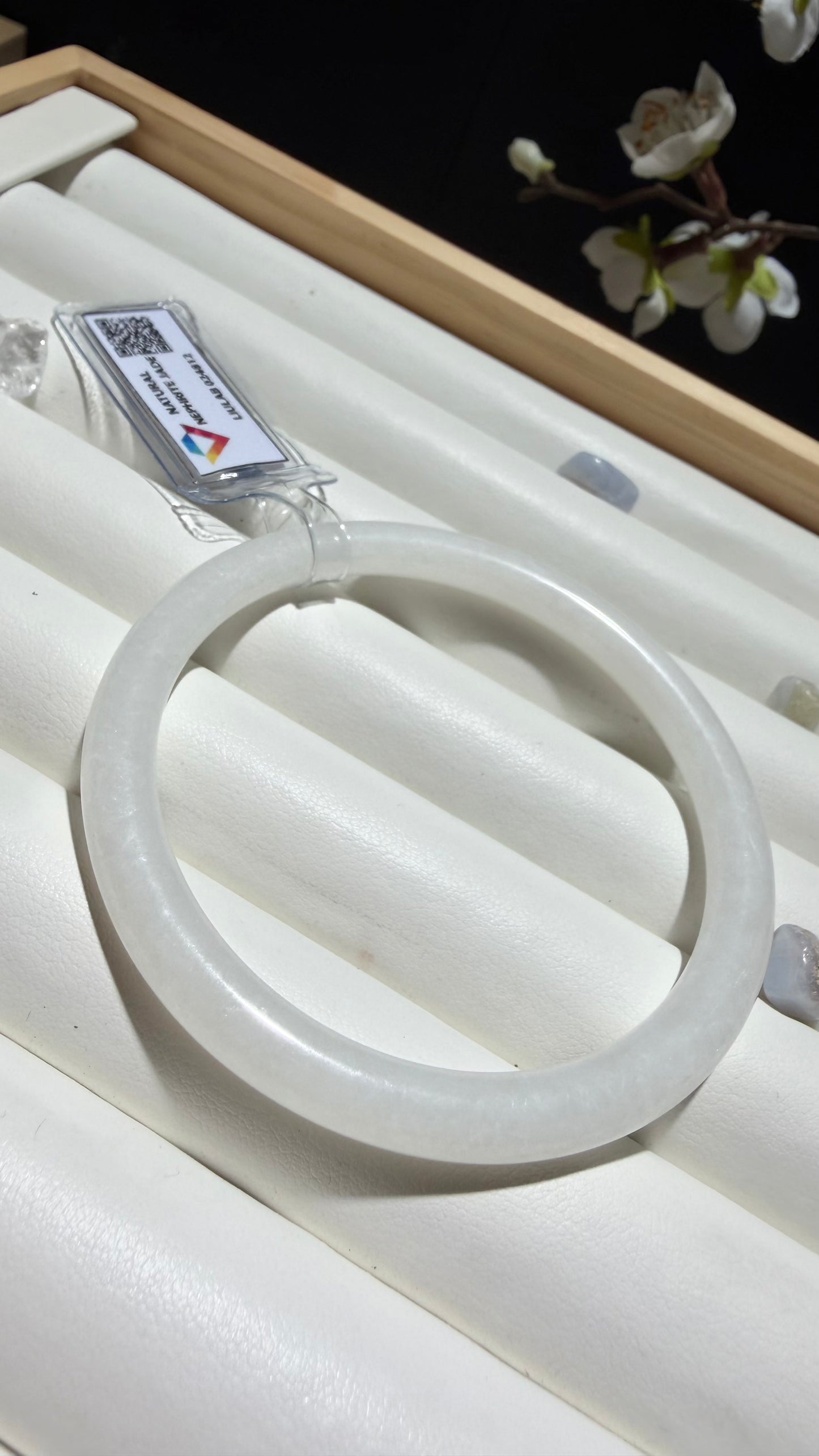 White Nephrite Jade Bangle