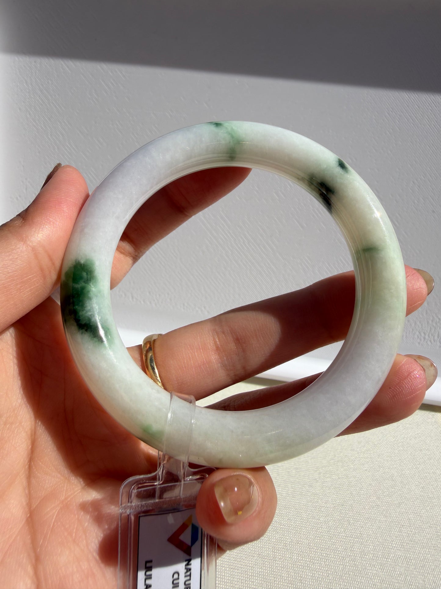 Certified Grade A Myanmar Jadeite Jade Bangle – Glutinous Green Bloom