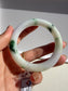 Certified Grade A Myanmar Jadeite Jade Bangle – Glutinous Green Bloom