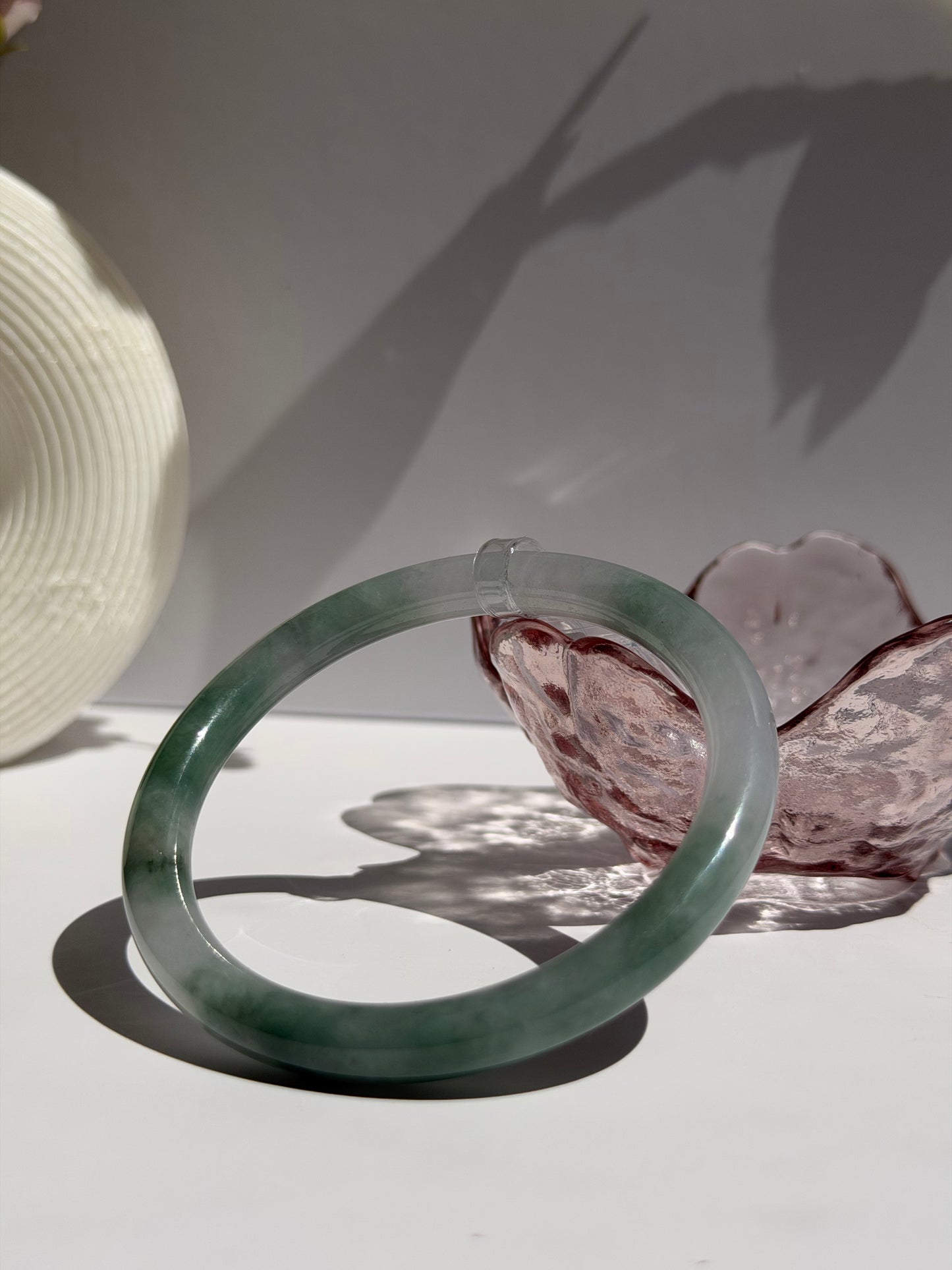 Green Glutinous Icy Jade Bangle