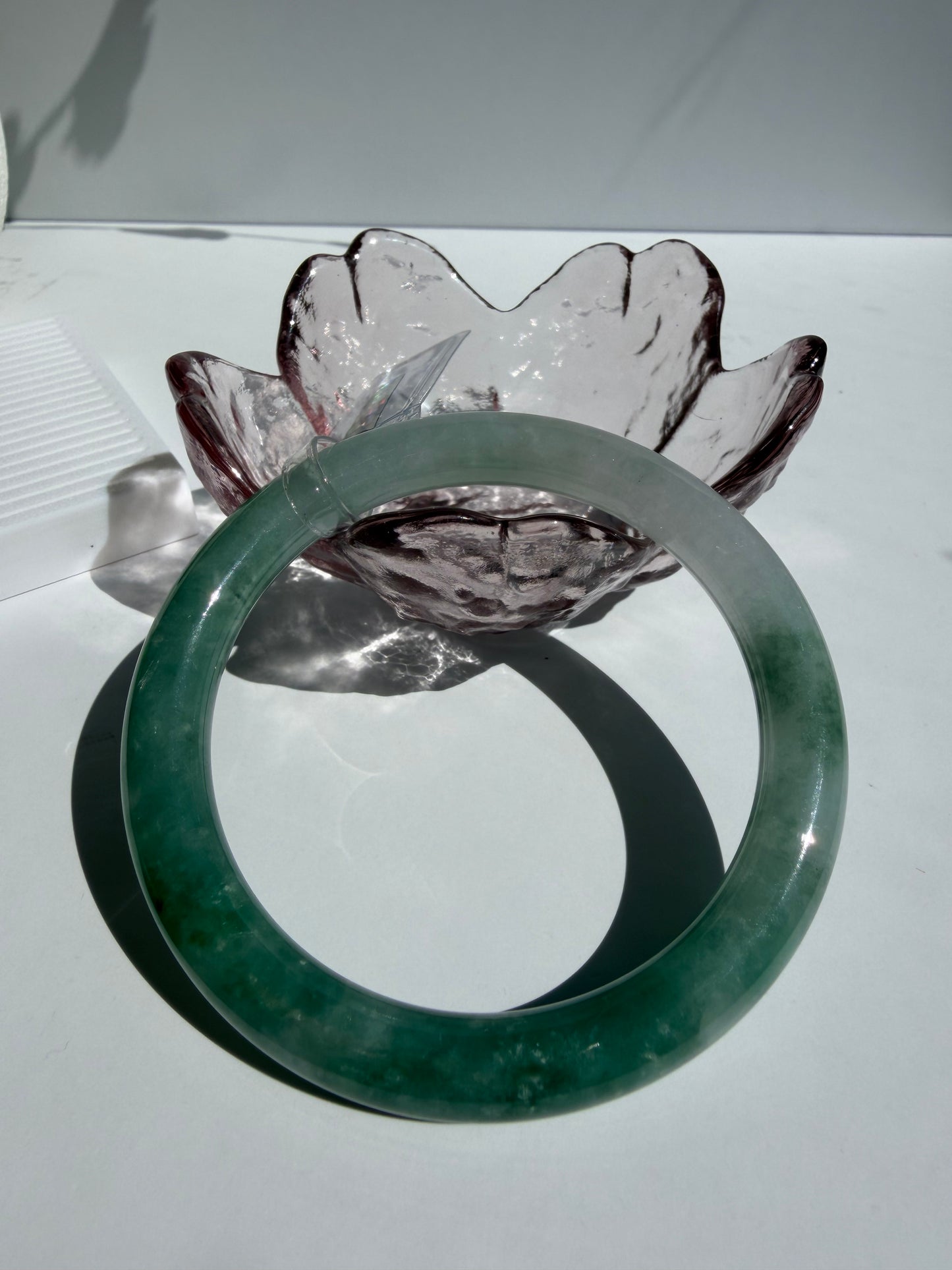 Natural Misty Green Serenity Jadeite Jade Bangle