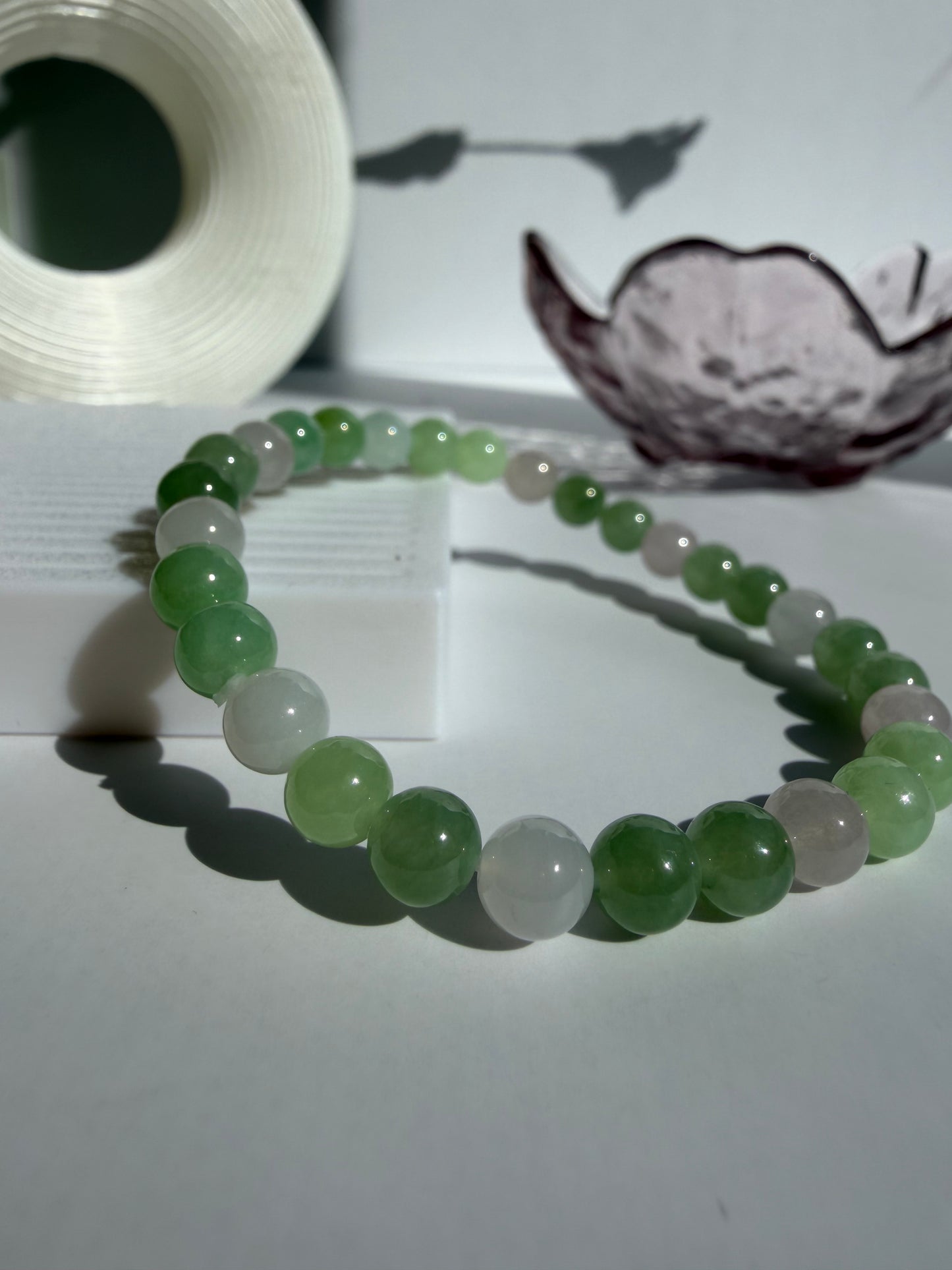 Natural Grade A Jadeite Bead Bracelet