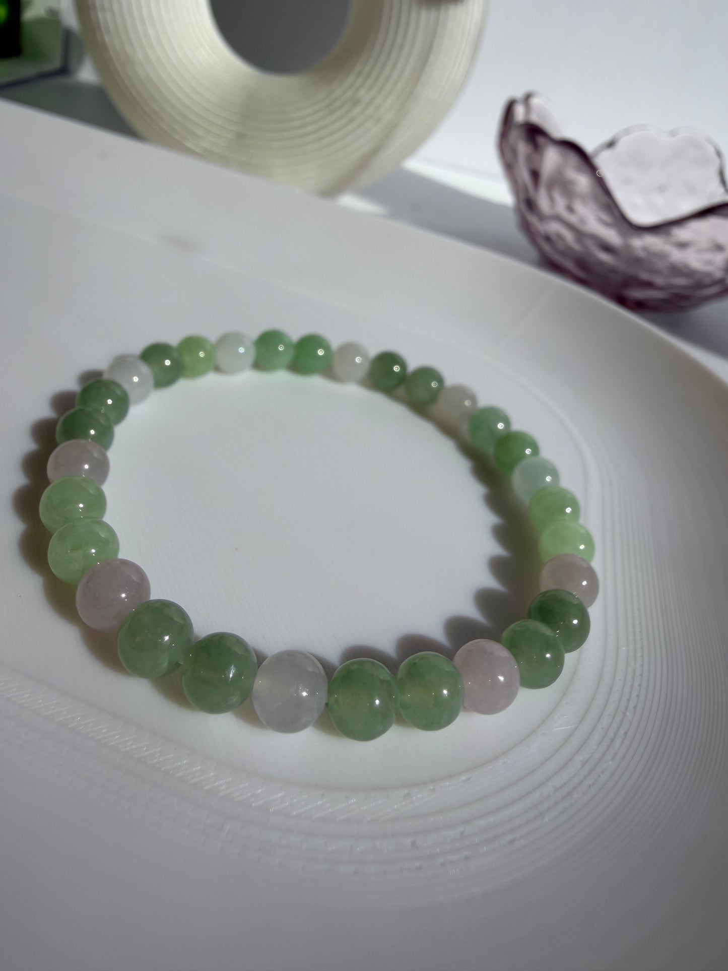 Natural Grade A Jadeite Bead Bracelet