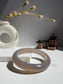 Natural Agate Bangle Gray Mist Grace