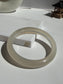 Natural Agate Bangle Ivory Glow