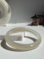 Natural Agate Bangle Ivory Glow