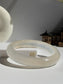 Natural Agate Bangle Soft Pearl Glow