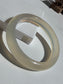 Natural Agate Bangle Warm Ivory Elegance