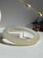 Natural Agate Bangle Warm Ivory Elegance