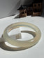 Natural Agate Bangle Warm Ivory Elegance