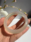 Natural Agate Bangle Warm Ivory Elegance