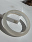 Natural Agate Bangle Soft Ivory Charm