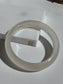 Natural Agate Bangle Soft Ivory Charm