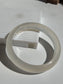 Natural Agate Bangle Soft Ivory Charm