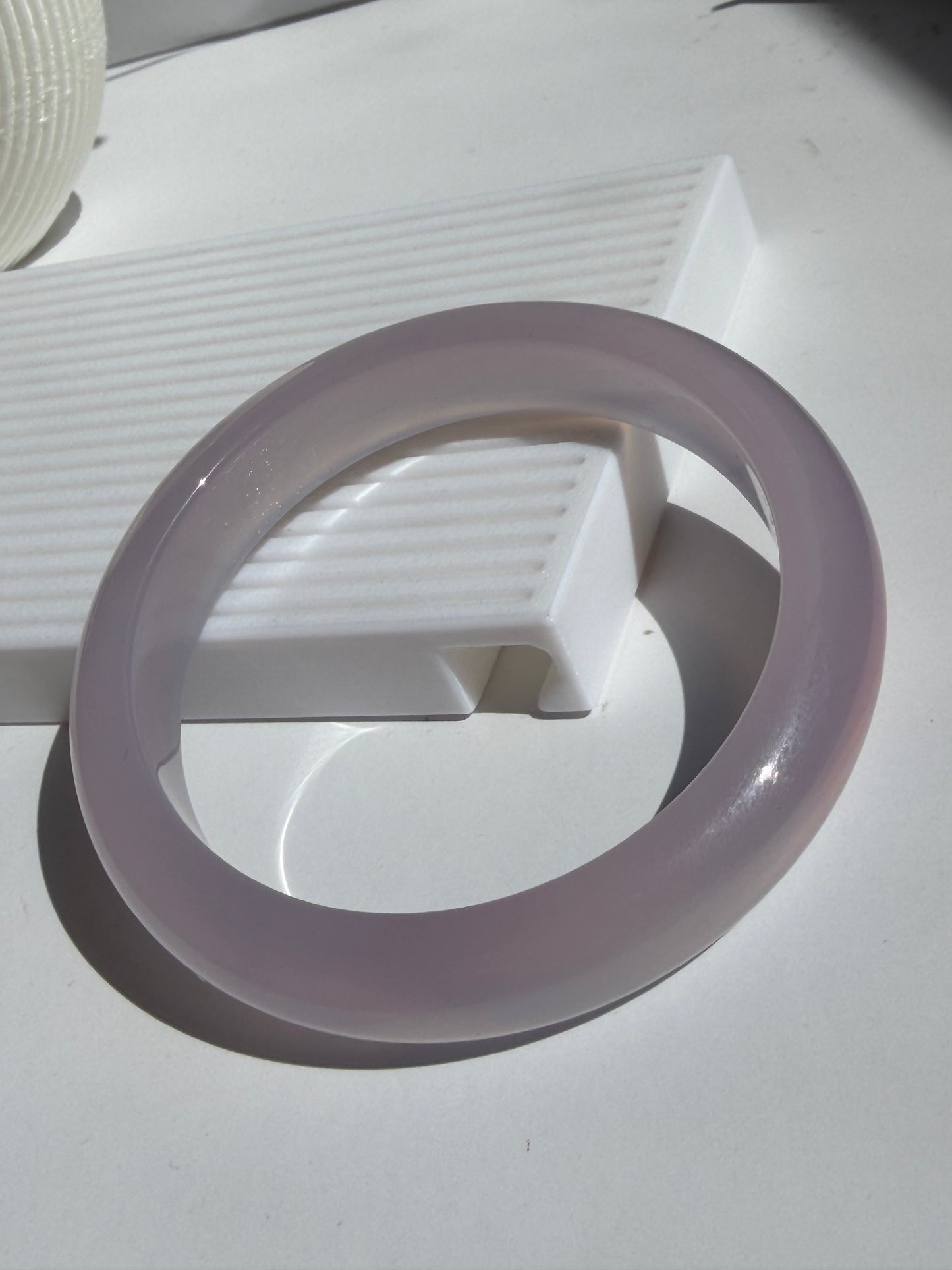 Natural Agate Bangle Lavender Serenity