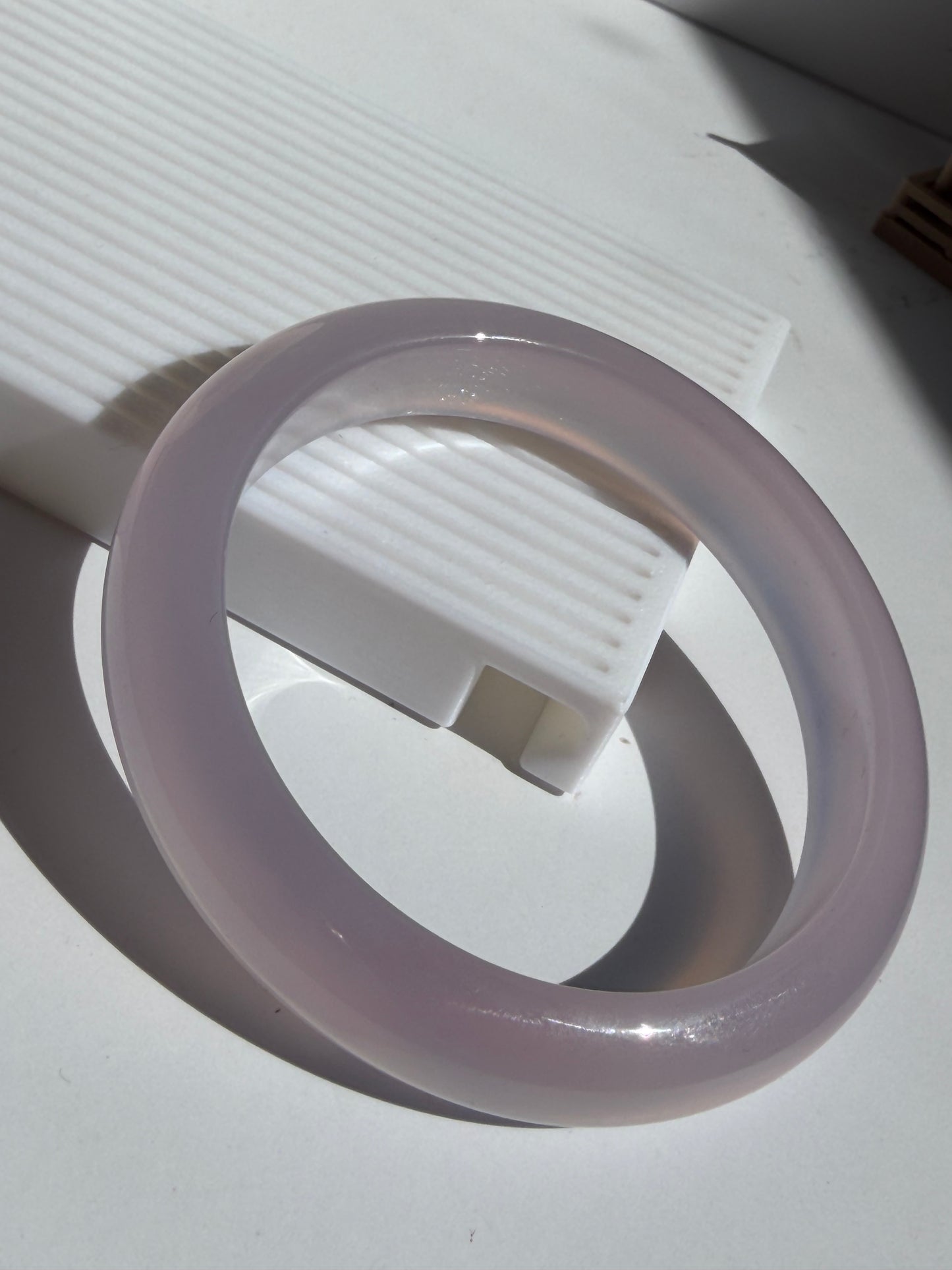 Natural Agate Bangle Lavender Serenity