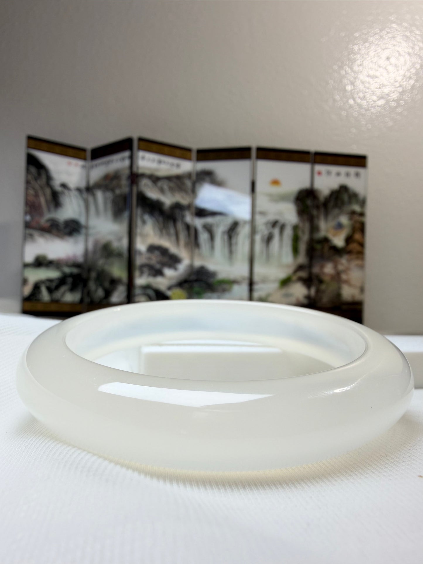 Natural Agate Bangle – Moonlit Silk