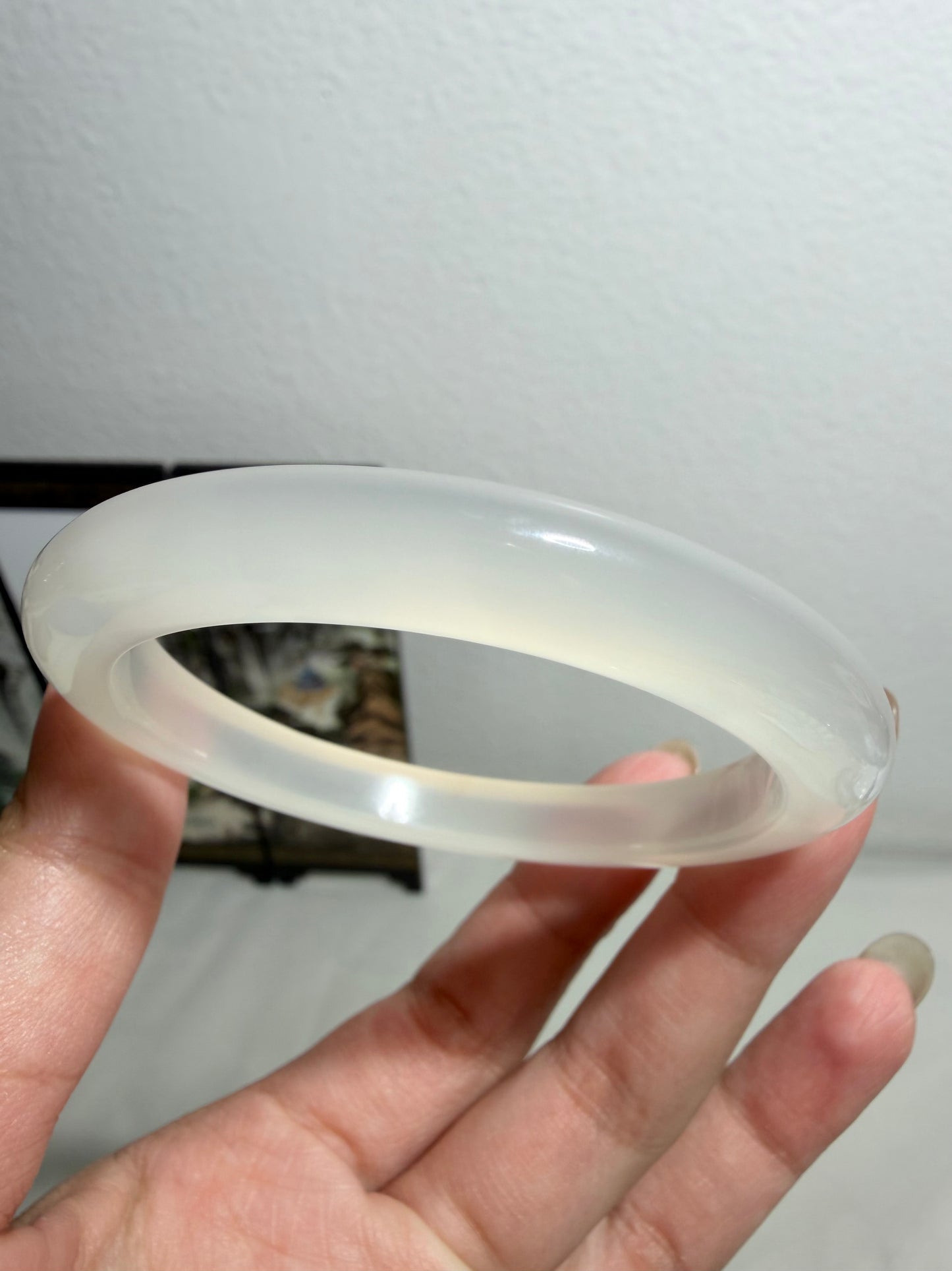 Natural Agate Bangle – Moonlit Silk