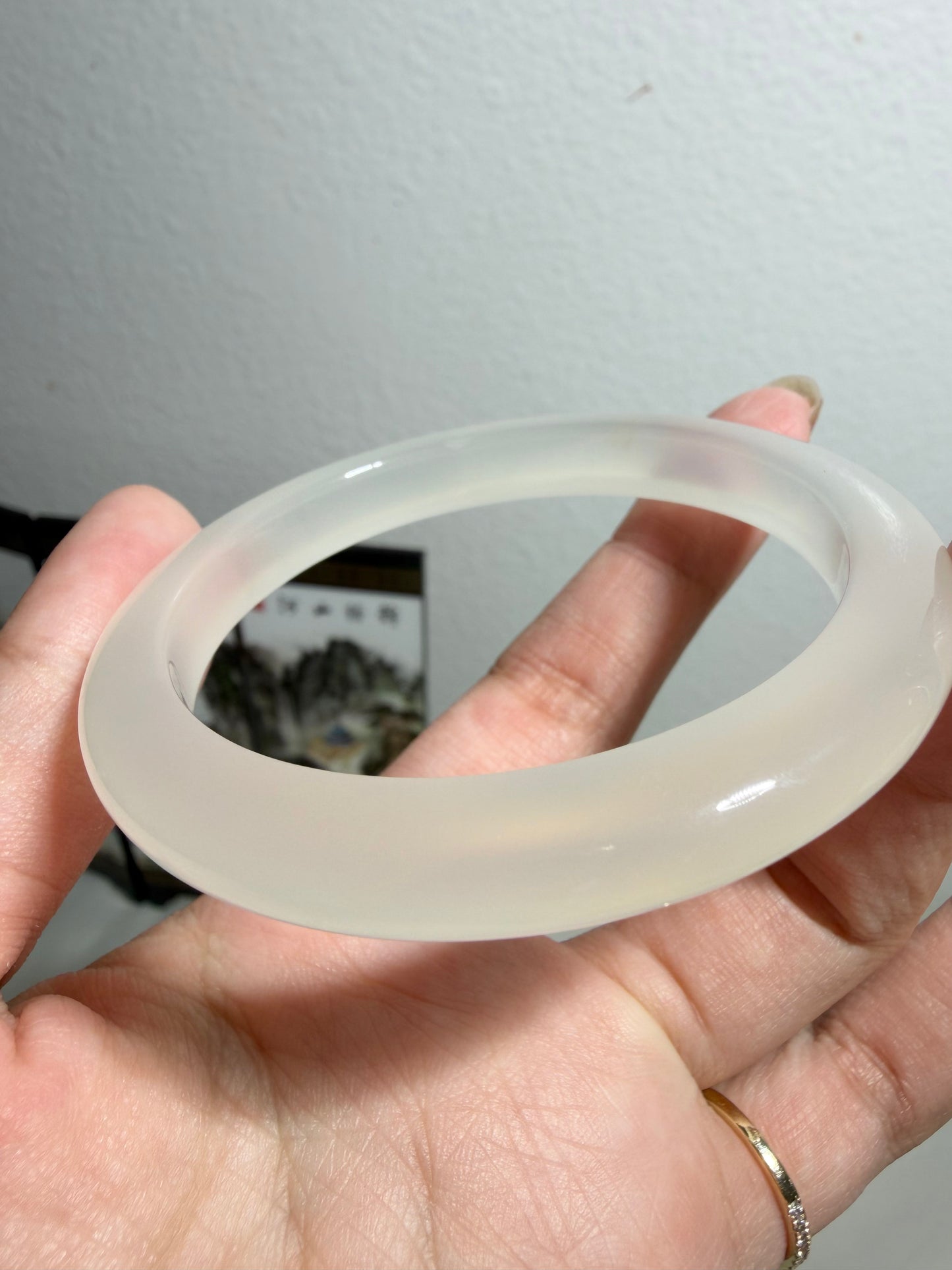 Natural Agate Bangle – Moonlit Silk