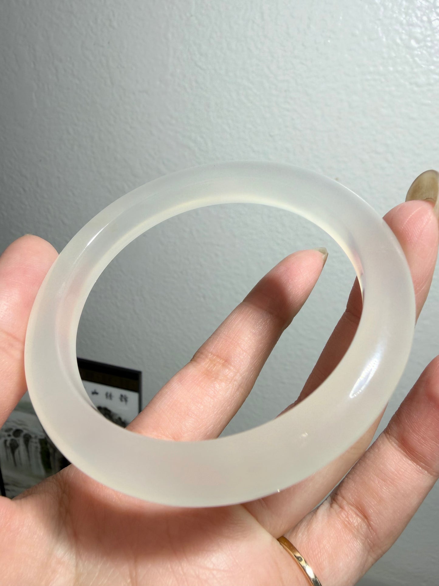 Natural Agate Bangle – Moonlit Silk