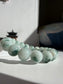 Natural Blue Floating Flower Grade A Burmese Jadeite Jade Bracelet
