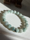 Natural Blue Floating Flower Grade A Burmese Jadeite Jade Bracelet