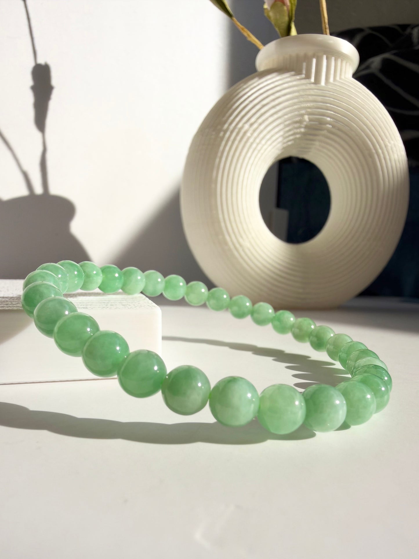 Natural Green Jade Bracelet – Fresh Apple Green Jade