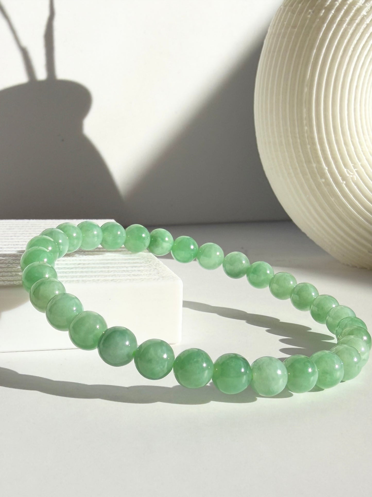 Natural Green Jade Bracelet – Fresh Apple Green Jade