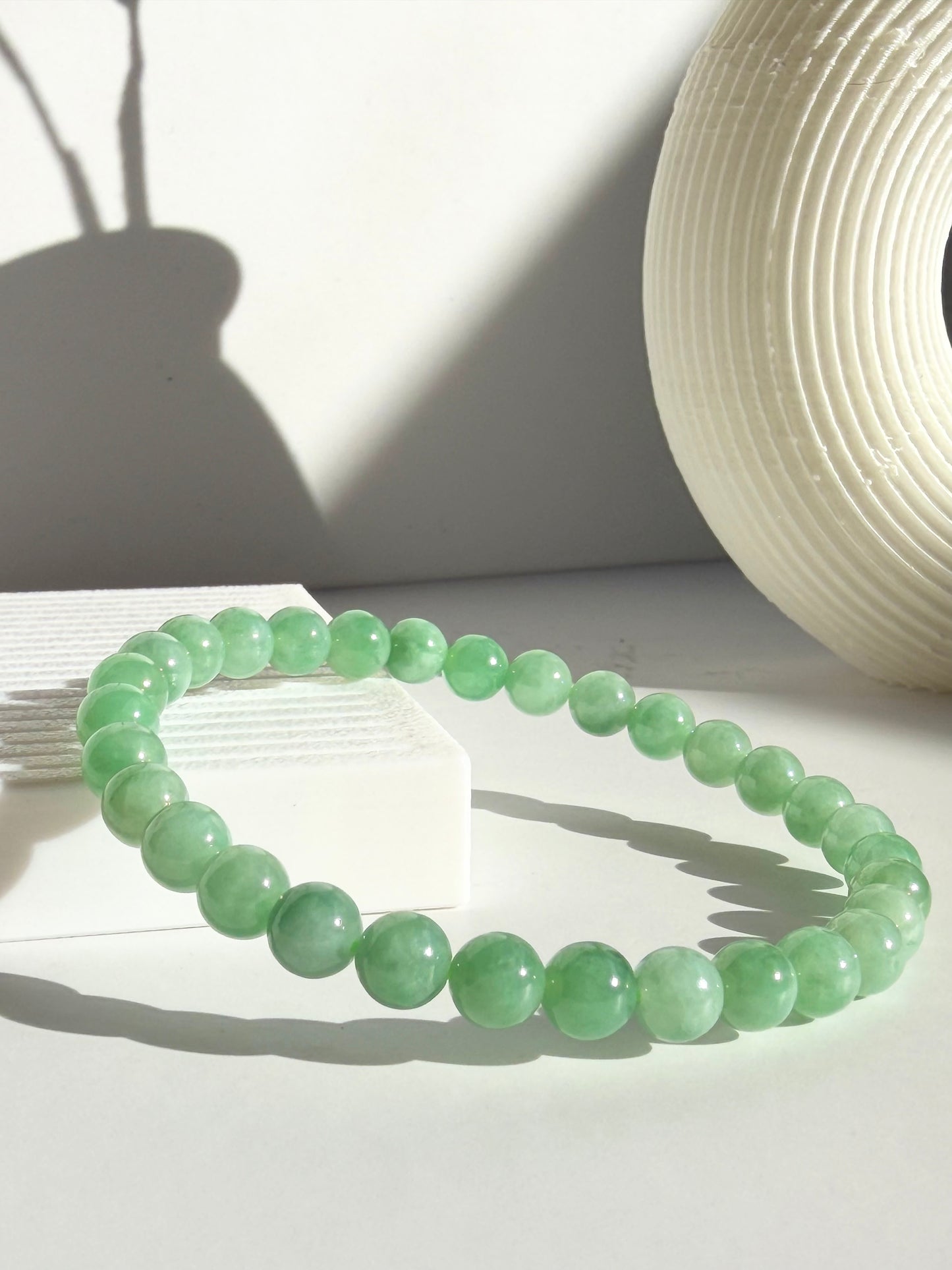 Natural Green Jade Bracelet – Fresh Apple Green Jade