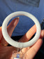 Pure White Certified Natural Grade A Myanmar Jadeite Jade Bangle
