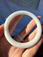 Pure White Certified Natural Grade A Myanmar Jadeite Jade Bangle
