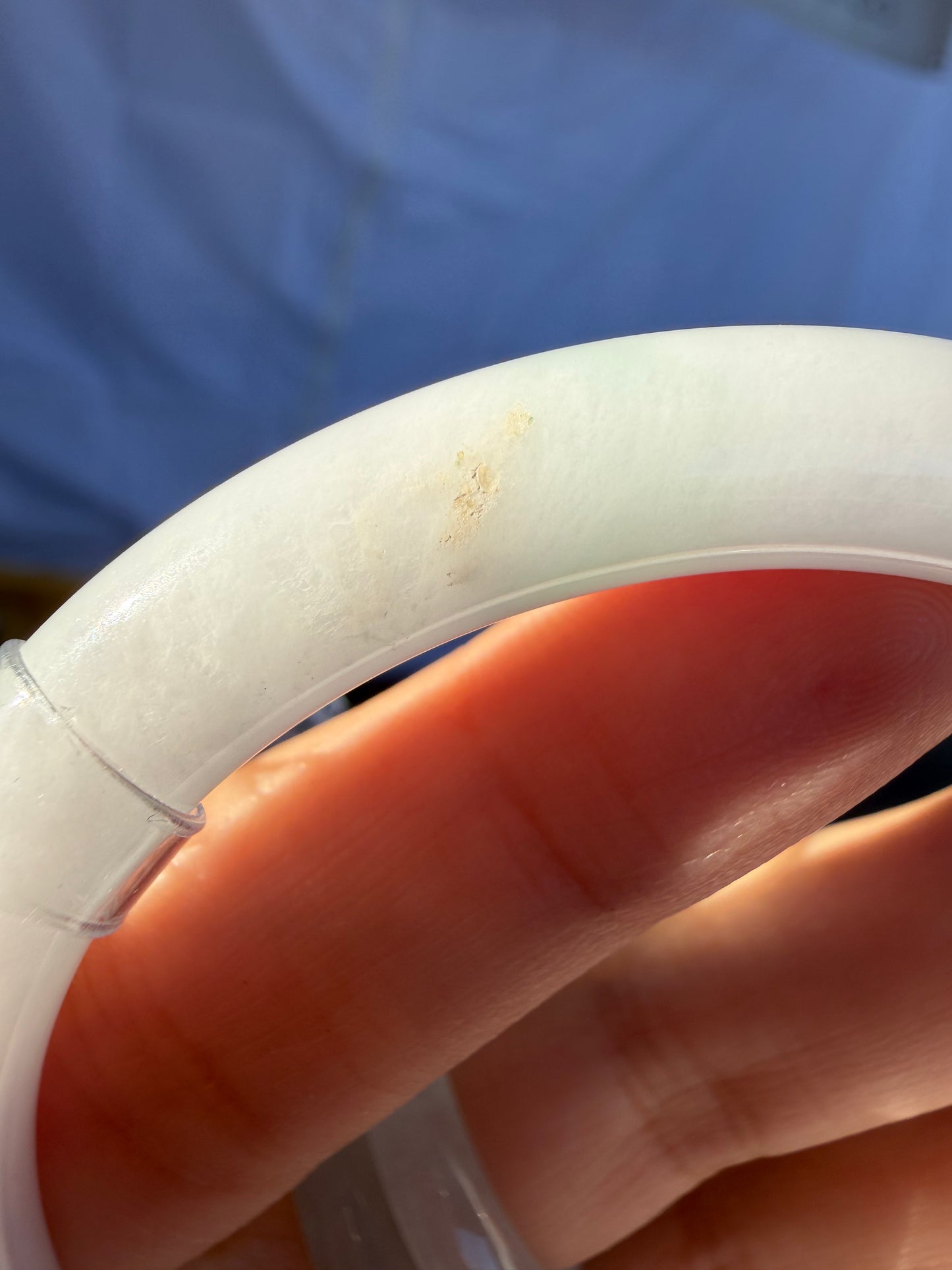 Pure White Certified Natural Grade A Myanmar Jadeite Jade Bangle