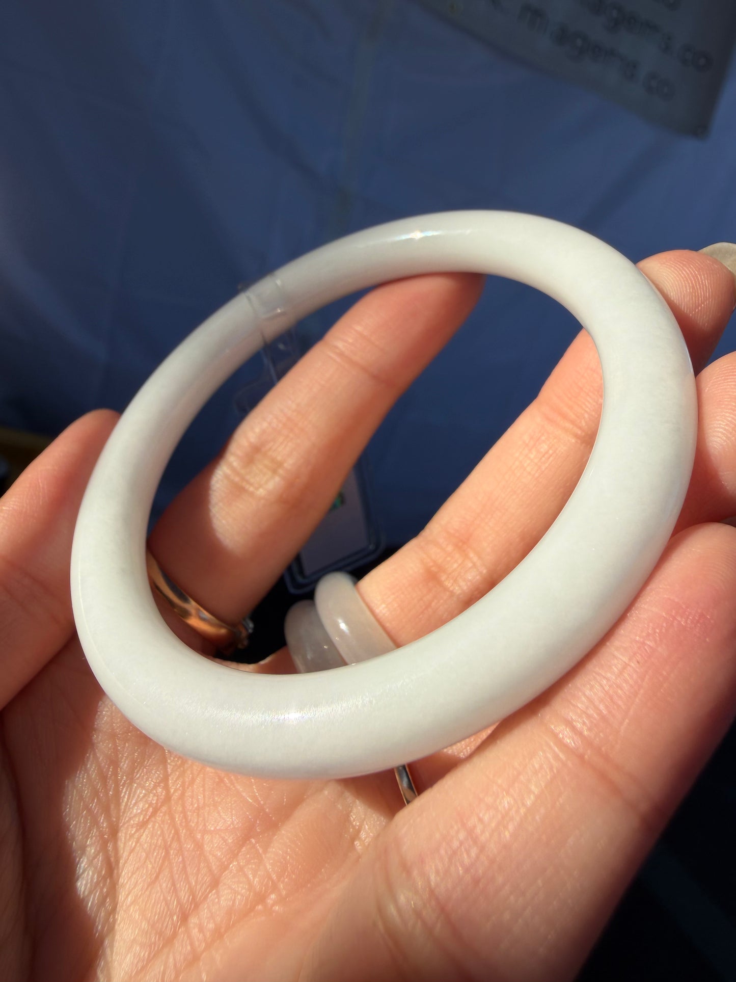 Pure White Certified Natural Grade A Myanmar Jadeite Jade Bangle