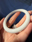 Pure White Certified Natural Grade A Myanmar Jadeite Jade Bangle