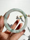 Floating Green Flower Certified Natural Type A Myanmar Jadeite Jade Bangle