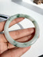 Floating Green Flower Certified Natural Type A Myanmar Jadeite Jade Bangle