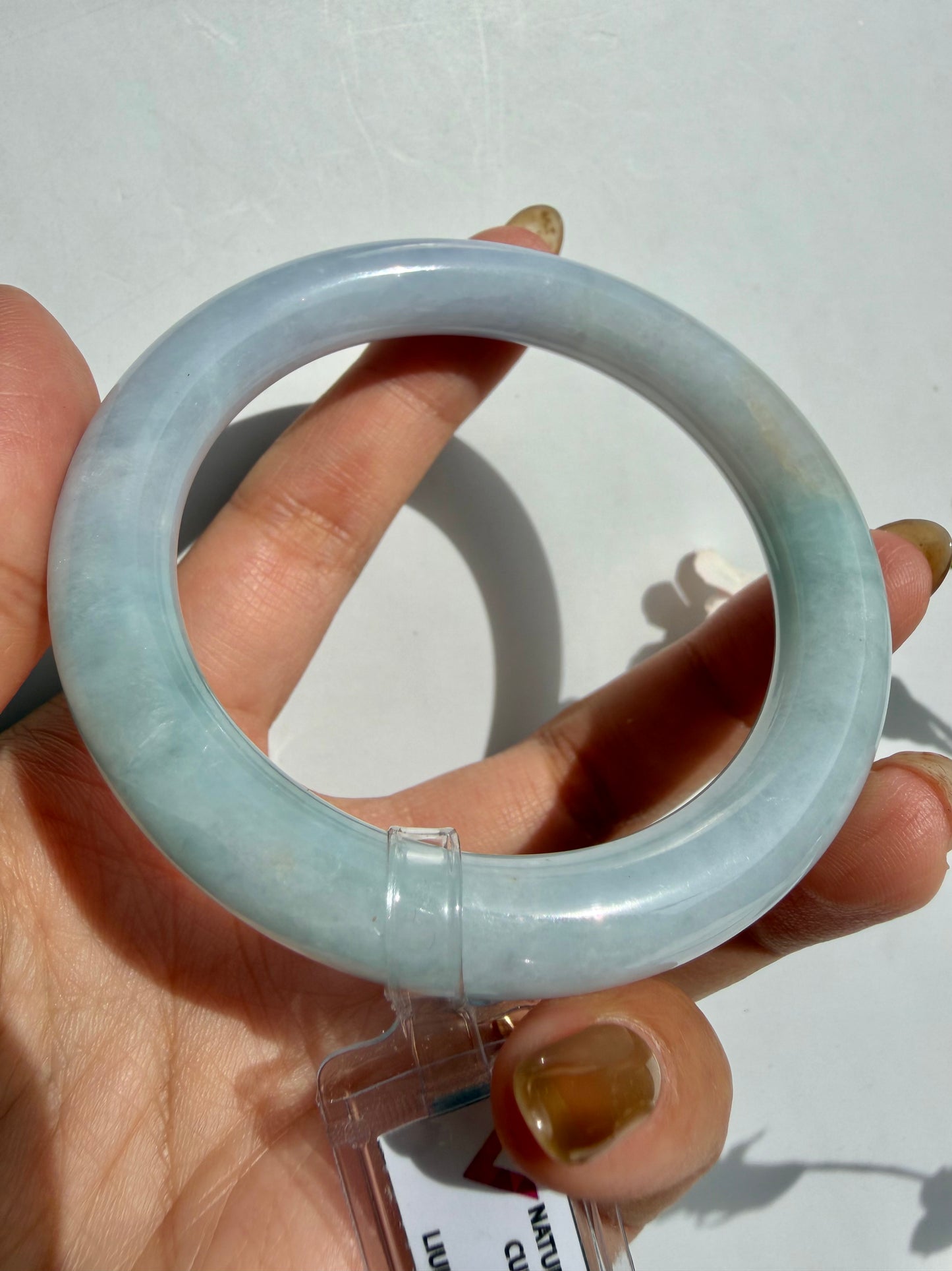 Tricolor Certified Natural Type A Myanmar Jadeite Jade Bangle