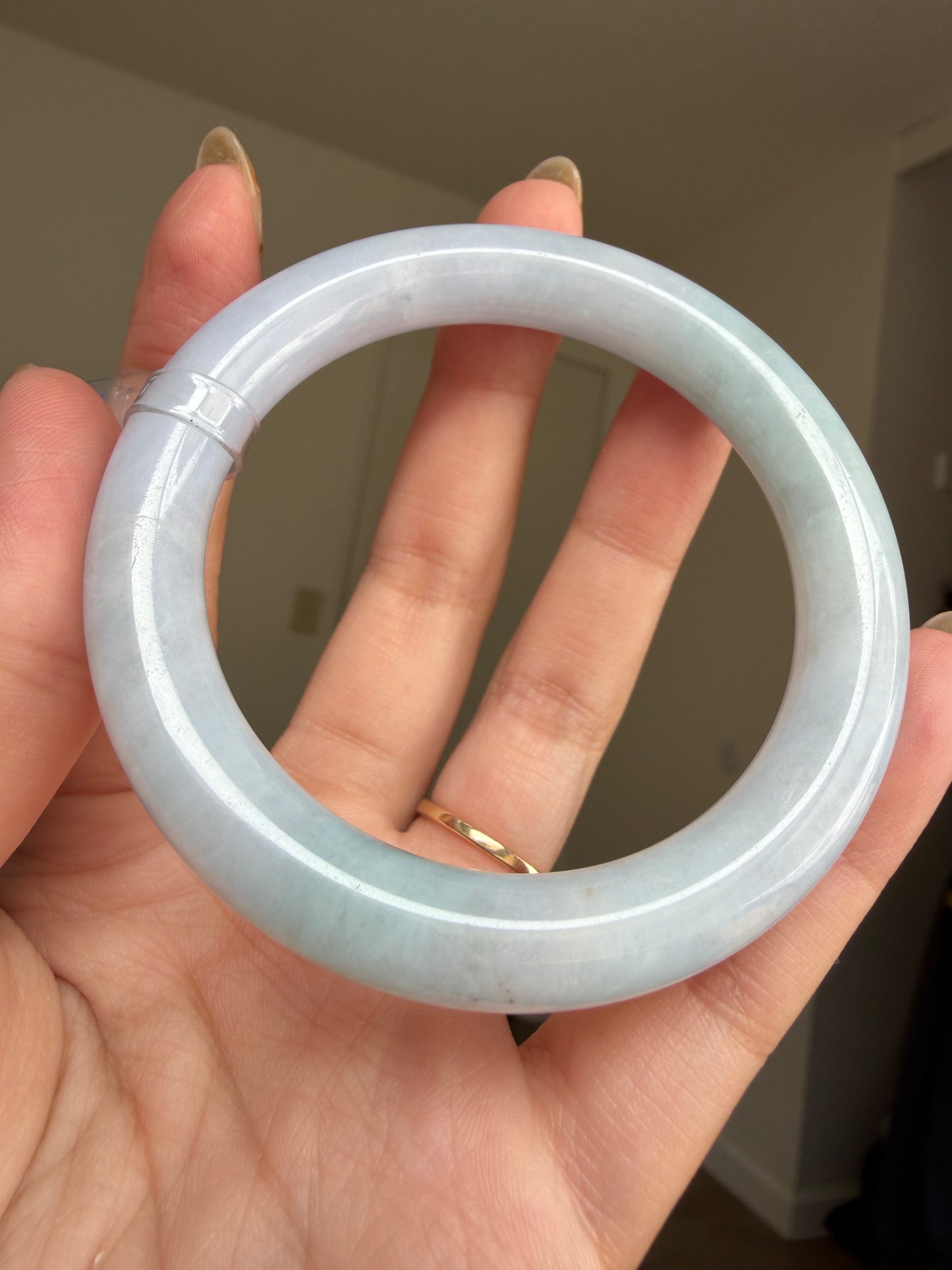 Tricolor Certified Natural Type A Myanmar Jadeite Jade Bangle
