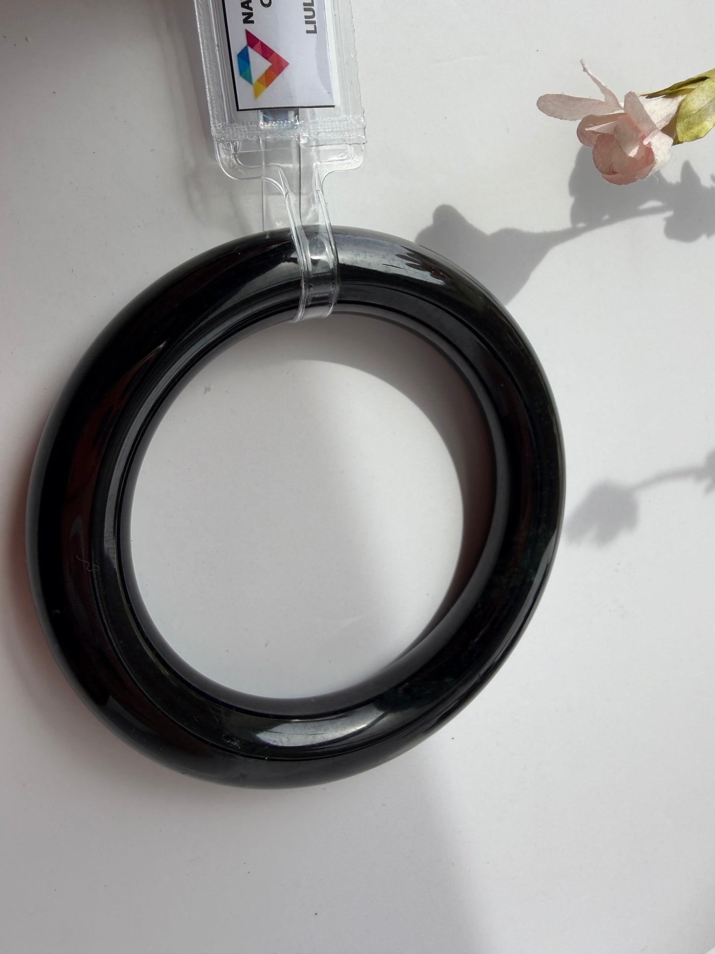 Certified Natural Type A Myanmar Black Jadeite Jade Bangle