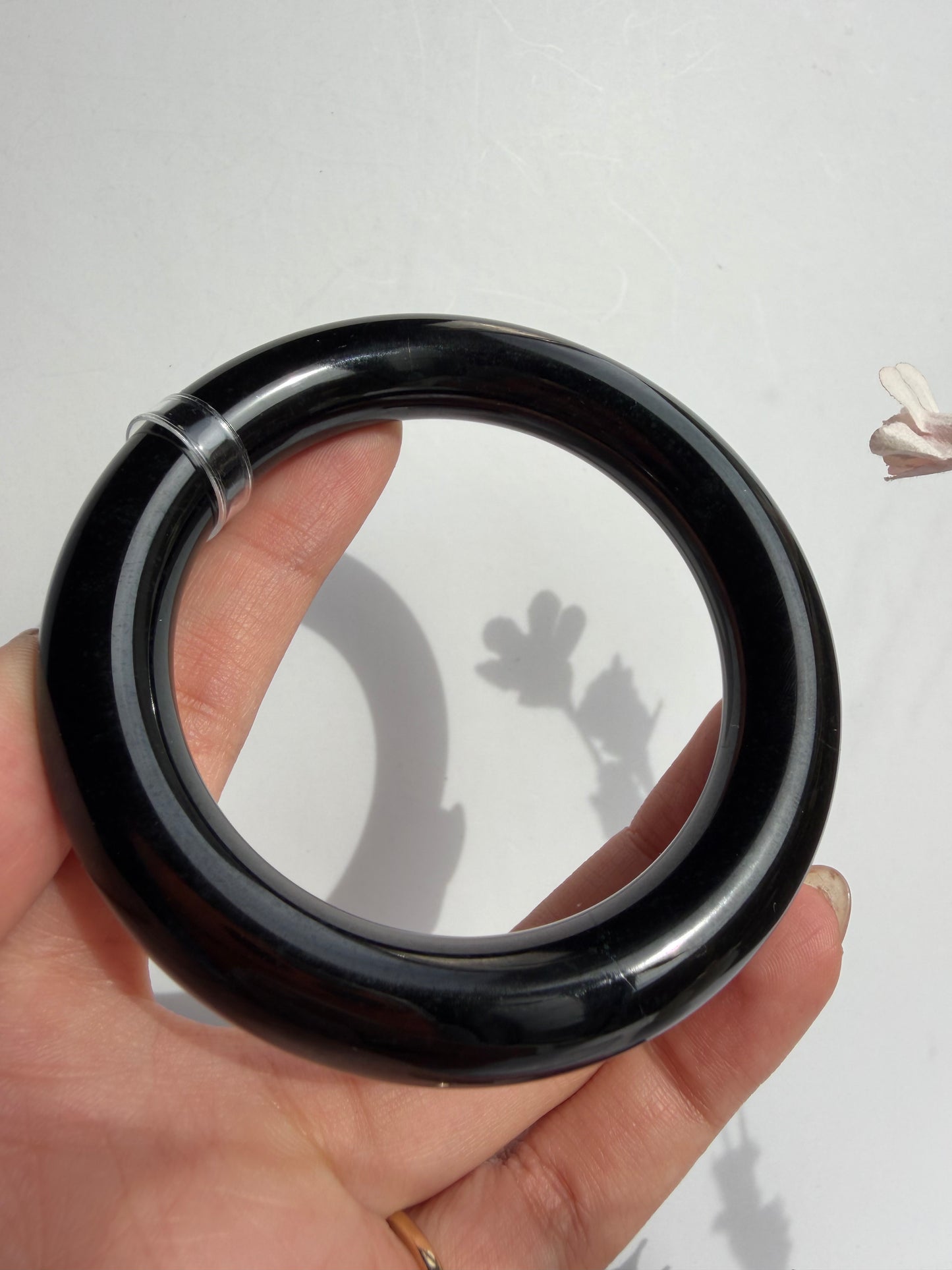 Certified Natural Type A Myanmar Black Jadeite Jade Bangle