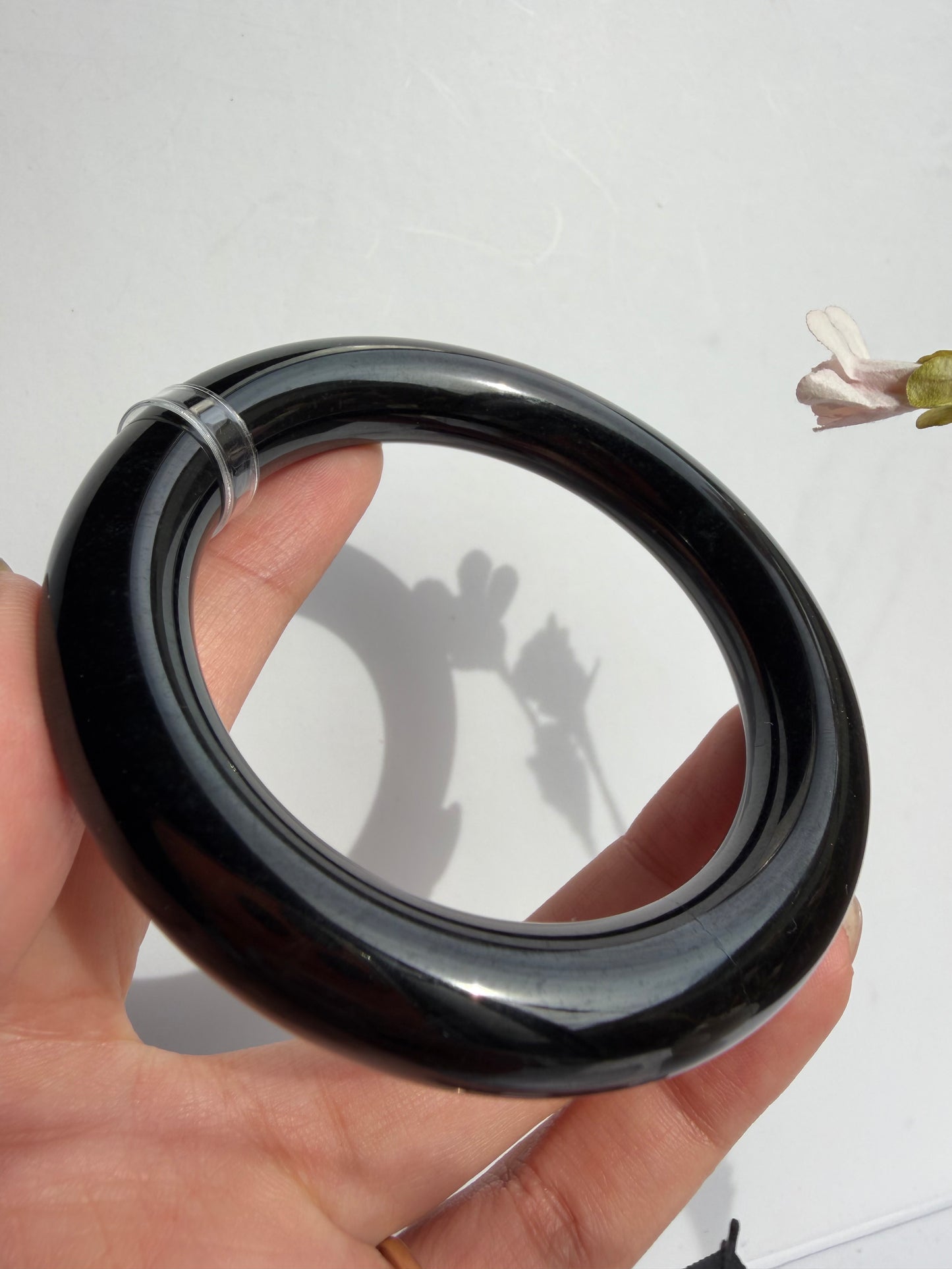 Certified Natural Type A Myanmar Black Jadeite Jade Bangle
